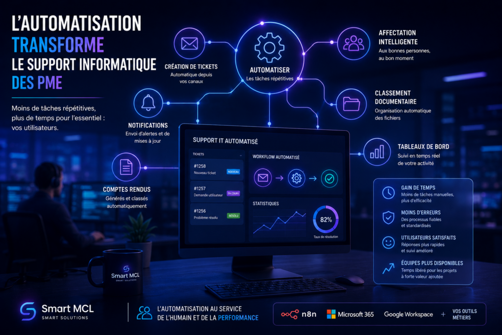 Comment l&rsquo;automatisation transforme le support informatique des PME