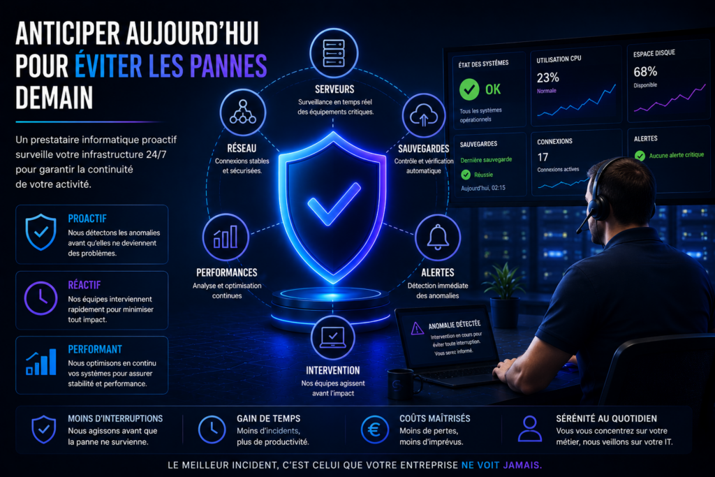 Pourquoi votre prestataire informatique devrait vous appeler avant que vous ne détectiez une panne